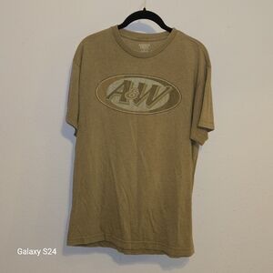 A&W Logo T-Shirt in‎ Tan